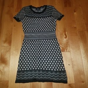 Pattern Sweater Dress